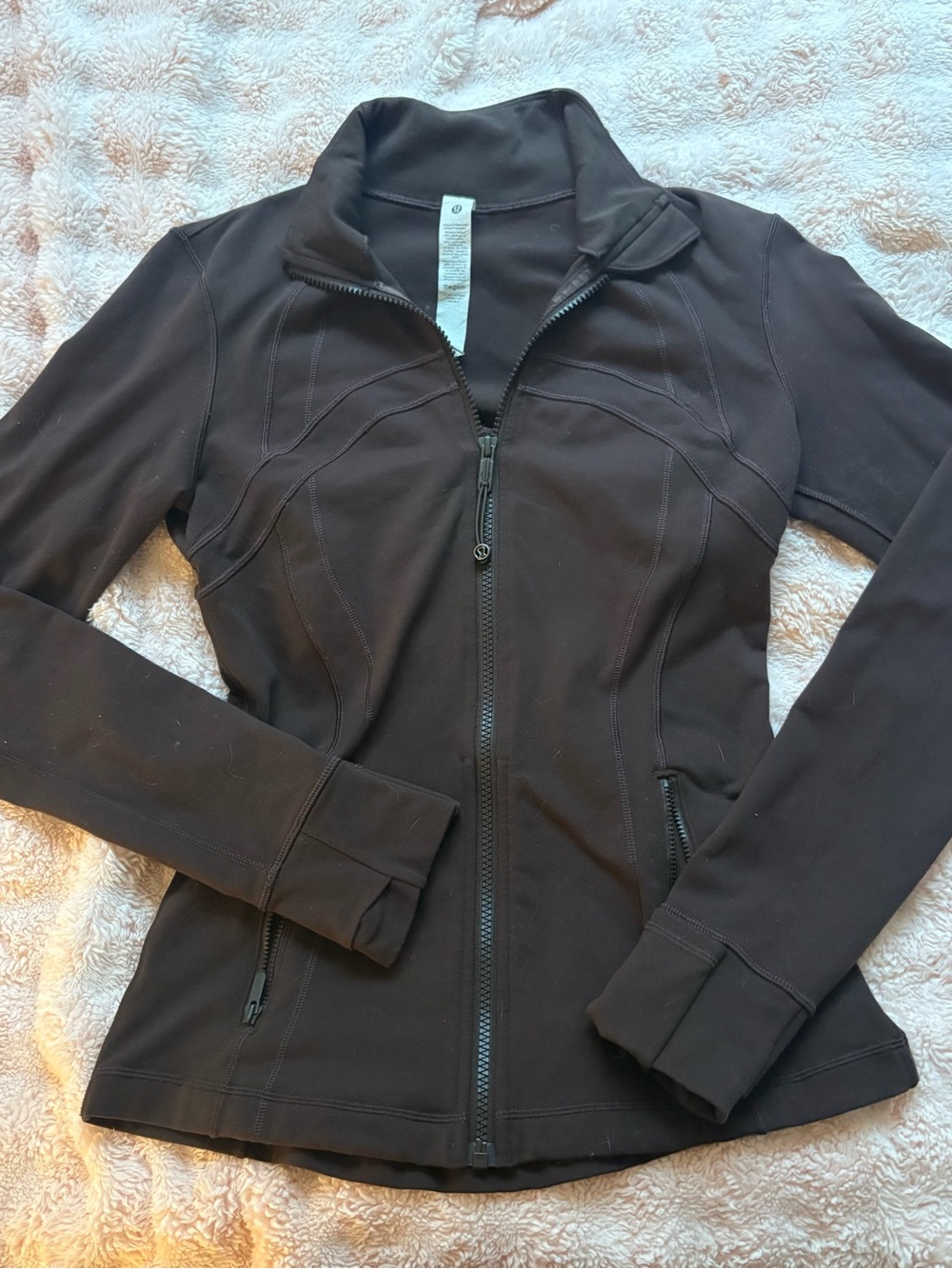 lululemon athletica Black Zip-Up Sculpting Jacket